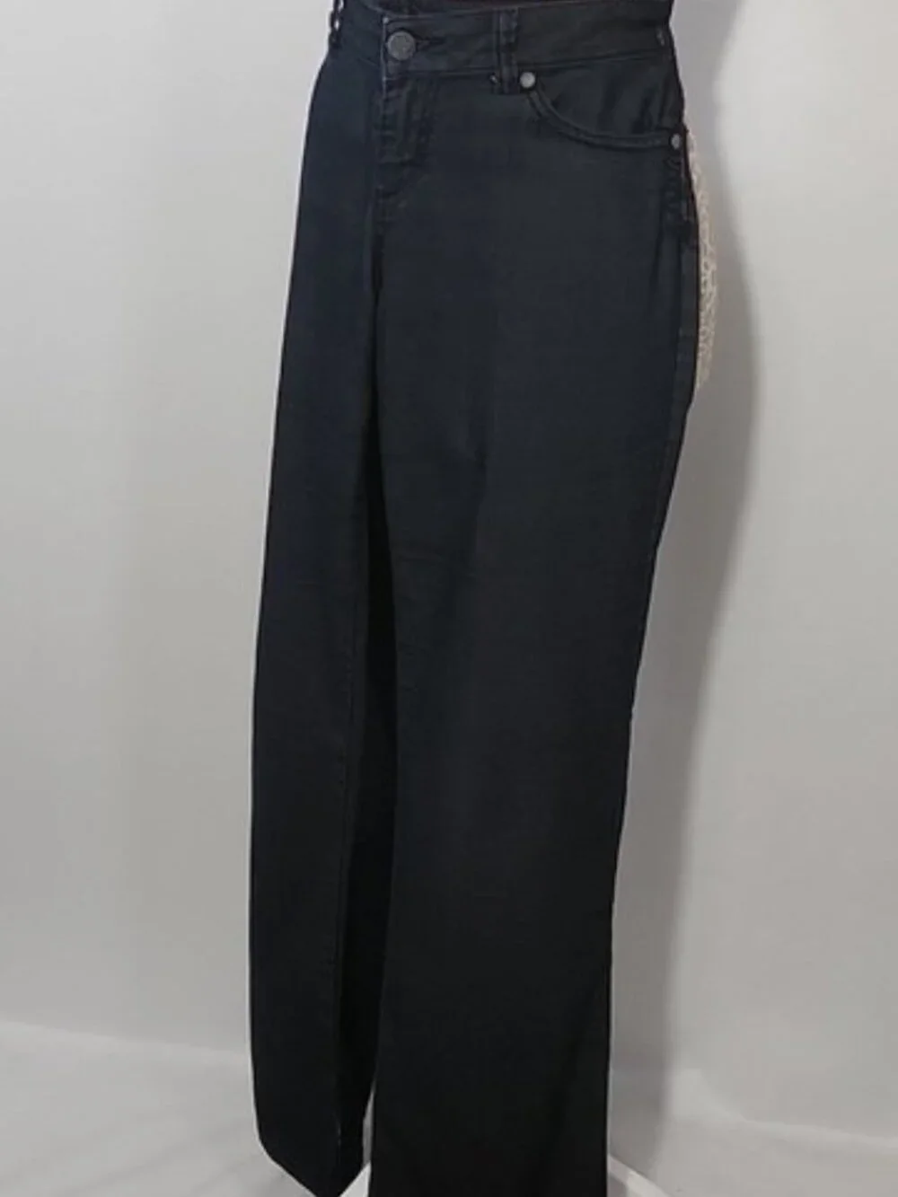 Prana Women SZ 2 Black Low Rise Straight Pocket Denim Jean Pants Hiking Outdoor